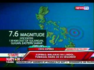 SONA: Cecil Aspiras: Malakas na lindol, tumagal nang 30-45 segundo