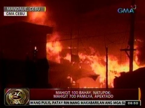 24Oras: Mahigit 100 bahay sa Mandaue, Cebu, natupok; Mahigit 700 pamilya, apektado