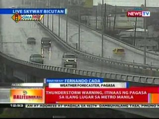 BT: Thunderstorm warning, itinaas ng PAGASA sa ilang lugar sa Metro Manila