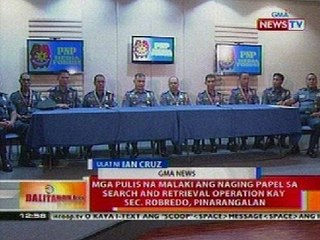 BT: Mga pulis na malaki ang naitulong sa search and rescue ops kay Sec. Robredo, pinarangalan