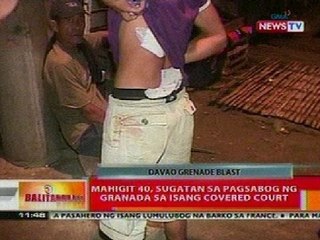 BT: Mahigit 40, sugatan sa pagsabog ng granada sa isang covered court sa Davao