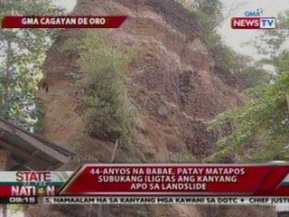 SONA: 44-anyos na babae, patay matapos subukang iligtas ang kanyang apo sa landslide