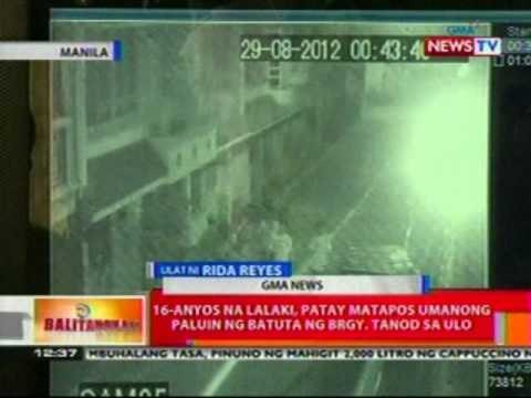 BT: 16-anyos na lalakisa Manila, patay nang paluin ng batuta ng brgy. tanod sa ulo
