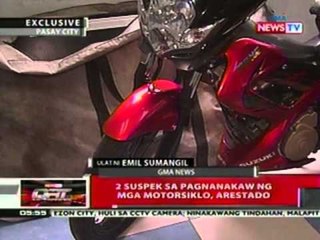 QRT: 2 suspek sa pagnanakaw ng mga motorsiklo, arestado