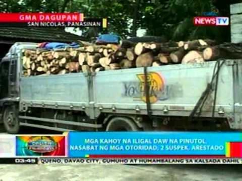 BP: Mga kahoy na iligal daw na pinutol, nasabat sa San Nicolas, Pangasinan