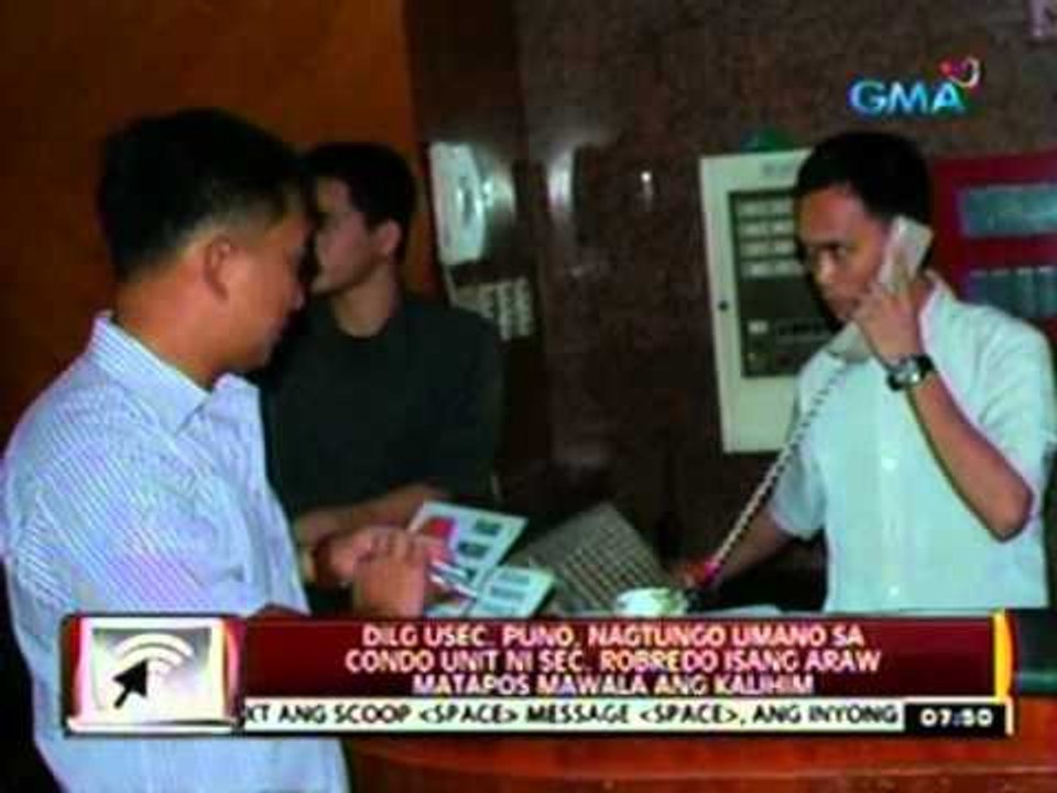 DILG Usec. Puno, nagtungo umano sa condo unit ni Sec. Robredo isang araw matapos mawala ang kalihim