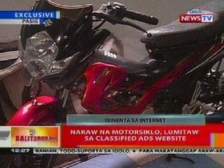 BT: Nakaw na motorsiklo sa Pasig, lumitaw sa classified ads website