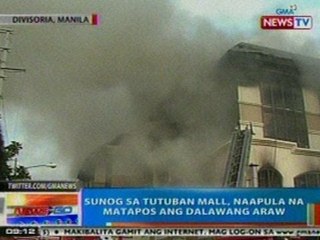 NTG: Sunog sa Tutuban Mall, naapula na matapos ang 2 araw