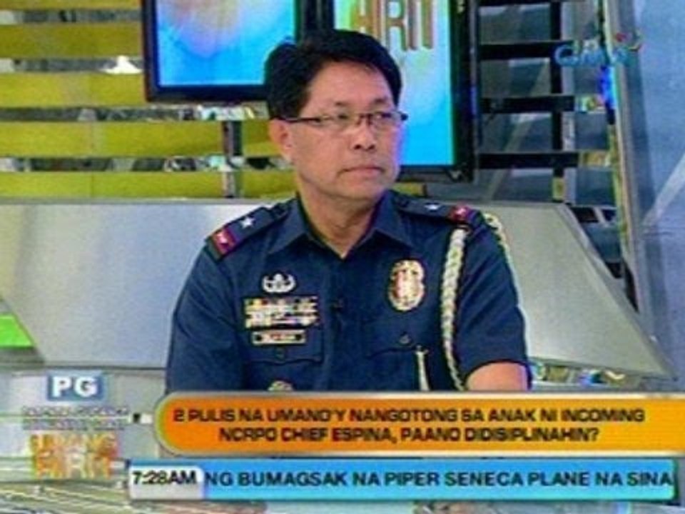 UH: 2 pulis na umano'y nangotong sa anak ni incoming NCRPO Chief Espina, paano didisiplinahin?