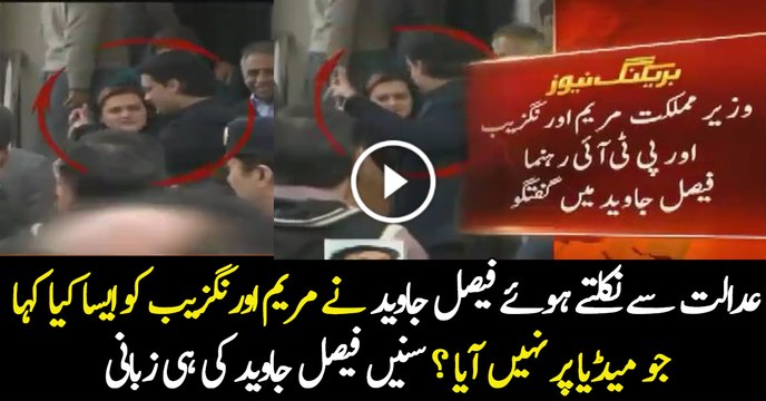 Interesting Conversation Between Faisal Javed Khan and Maryam Auragzeb outside SC Court