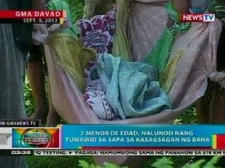 BP: 2 menor de edad, nalunod sa kasagsagan ng baha sa Davao City