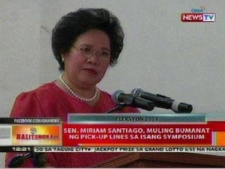 BT: Sen. Miriam Santiago, muling bumanat ng pick-up lines sa isang symposium