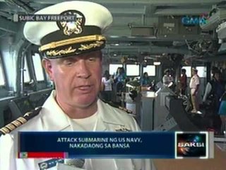 Saksi: Pagdaong ng attack submarine ng US Navy, sinalubong ng protesta