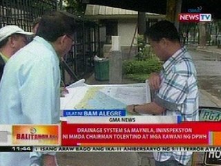 BT: Drainage system sa Maynila, ininspeksyon ni MMDA Chair Tolentino at mga kawani ng DPWH