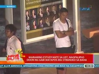UB: Maraming estudyante sa UST, nagpalipas doon ng gabi matapos ma-stranded sa baha