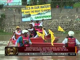 Ekspedisyon ng water patrol activists, layong malaman ang toxic wastes sa mga ilog at lawa