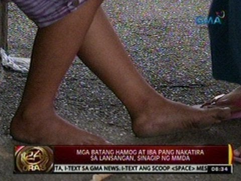 24 Oras: Mga batang hamog at iba pang nakatira sa lansangan, sinagip ng MMDA