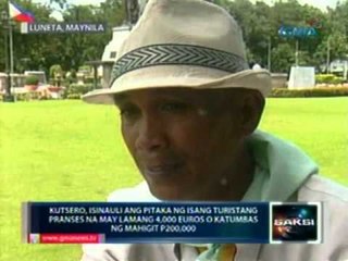 Saksi: Kutsero, isinauli ang pitaka ng isang turistang Pranses na may lamang 4,000 euros