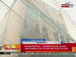 BT: Residential/Warehouse bldg. sa QC, nasunog sa gitna ng pag-ulan