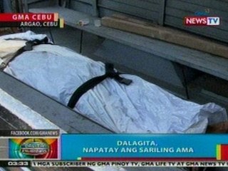 BP: Dalagita, napatay ang sariling ama sa Argao, Cebu