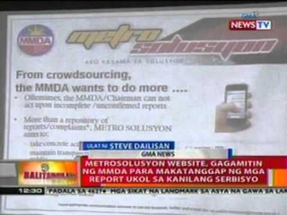 Metrosolusyon website, gagamitin ng MMDA para makatanggap ng mga report ukol sa kanilang serbisyo