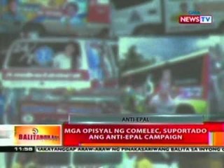BT: Mga opisyal ng COMELEC, suportado ang anti-epal campaign