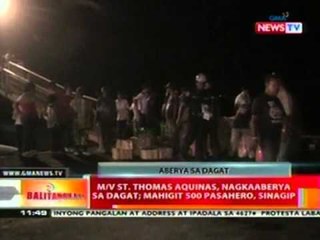 BT: M/V St. Thomas Aquinas, nagkaaberya sa dagat sa Iloilo; mahigit 500 pasahero, sinagip