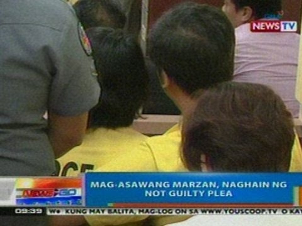 NTG: Mag-asawang Marzan, naghain ng Not Guilty Plea
