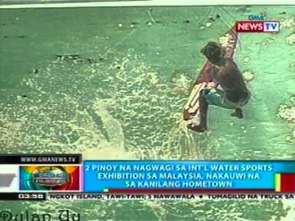 BP: 2 Pinoy na nagwagi sa int'l water sports exhibition sa Malaysia, nakauwi na