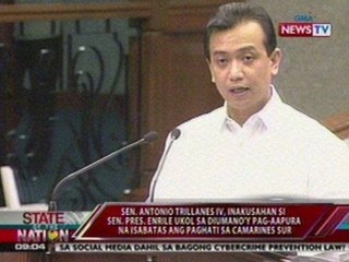 Sen. Trillanes, inakusahan si Sen. Enrile ukol sa pag-aapura na isabatas CamSur Bill