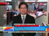 NTG: Sen. Lacson: Jueteng hindi magpapatuloy kung walang proteksyon ng mga pulis