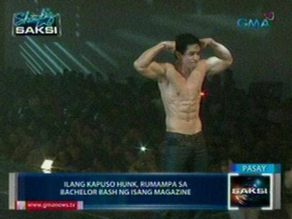 Saksi: Ilang Kapuso hunk, rumampa sa bachelor bash ng isang magazine