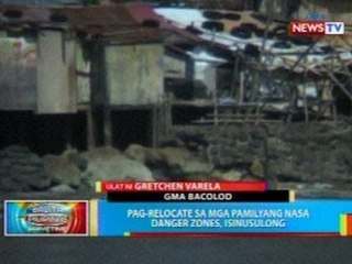 BP: Pag-relocate sa mga pamilyang nasa danger zones, isinusulong