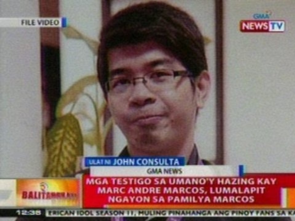BT: Mga testigo sa umano'y hazing kay Marc Andre Marcos, lumalapit ngayon sa Pamilya Marcos