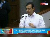 BP: Trillanes, hiniling daw makausap ng China ayon kay PNoy