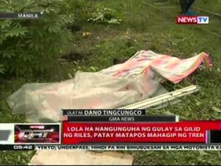 QRT: LOla na nangunguha ng gulay sa gilid ng riles sa Manila, patay nang mahagip ng tren