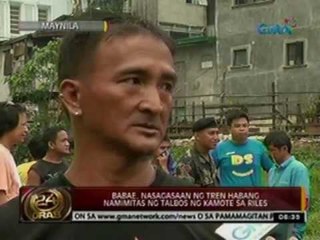 24 Oras: Babae, nasagasaan ng tren habang namimitas ng talbos ng kamote sa riles