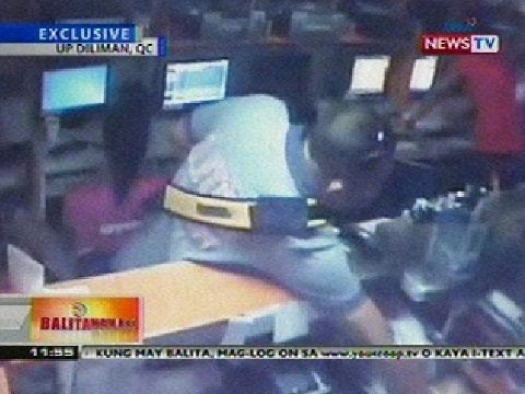 BT: Pagnanakaw sa isang computer shop sa UP Diliman, kuha sa CCTV