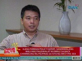 UB: Ilang foreign policy expert, naniniwalang mali ang pagsiwalat ni Enrile sa back channeling