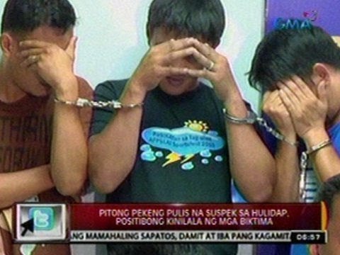 24 Oras: 7 pekeng pulis na suspek sa hulidap, positibong kinilala ng mga biktima