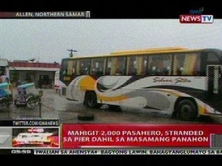 QRT: Mahigit 2,000 pasahero sa Northern Samar, stranded sa pier dahil sa masamang panahon