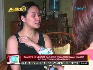 24 Oras: Pamilya ni Vehnee Saturno, pinagnakawan umano ng P49,000 ng kasambahay