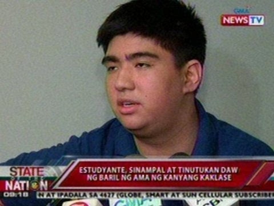 SONA: Estudyante, sinampal at tinutukan daw ng baril ng ama ng kanyang kaklase sa Makati