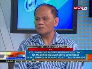 Posibleng pagbawalan ang mga telco na magkaroon ng bagong subscribers pag bumagsak uli sa standards