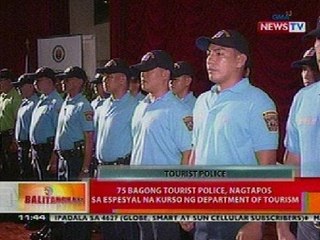 BT: 75 bagong tourist police, nagtapos sa espesyal na kurso ng Dept. of Tourism
