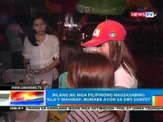 NTG: Bilang ng mga Pilipinong nag sasabing sila'y mahirap, bumaba ayon sa SWS survey