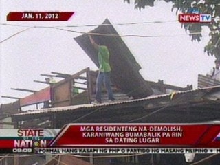 SONA: Mga residenteng na-demolish, karaniwang bumabalik pa rin sa dating  lugar