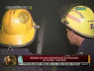 24 Oras: Bodega ng mga materyales sa paggawa ng adobe, nasunog