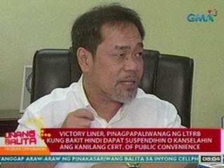 UB: Victory Liner, pinagpapaliwanag ng LTFRB