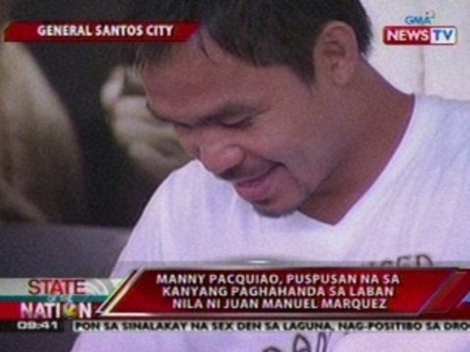 SONA: Manny Pacquiao, puspusan na sa kanyang paghahanda sa laban nila ni Juan Manuel Marquez